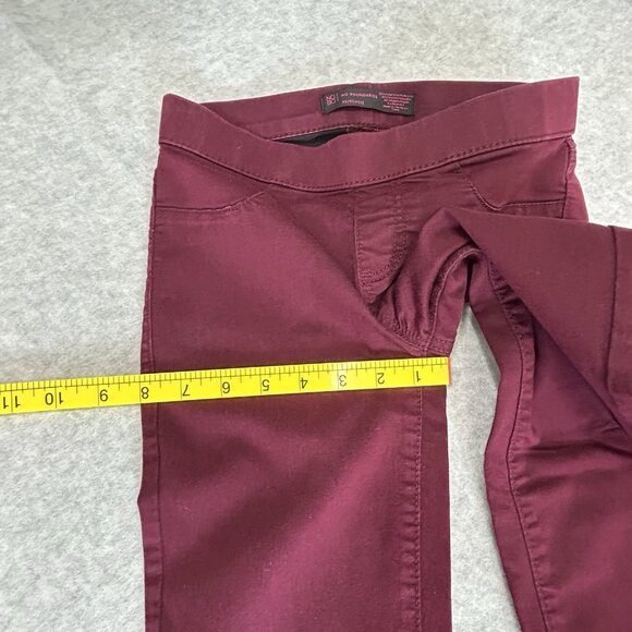 NO BOUNDARIES Skinny Pants XS/XCH(1) Wine Stretch Pull-On Low Rise - Picture 9 of 11
